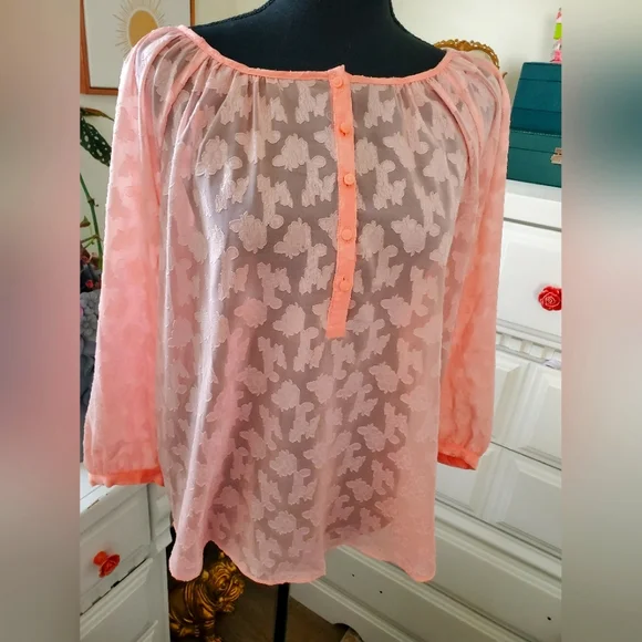 LC Lauren Conrad Pink Top - Picture 1 of 5